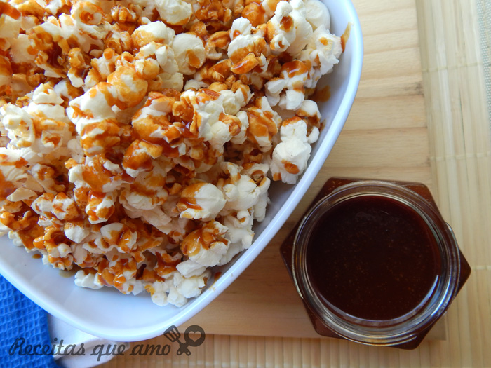 Pipoca com caramelo salgado