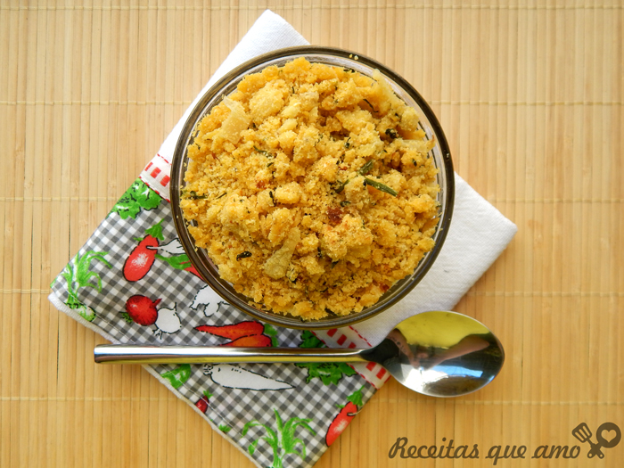 Receita de farofa de ovos