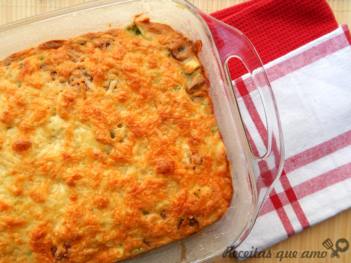 Torta de abobrinha com calabresa