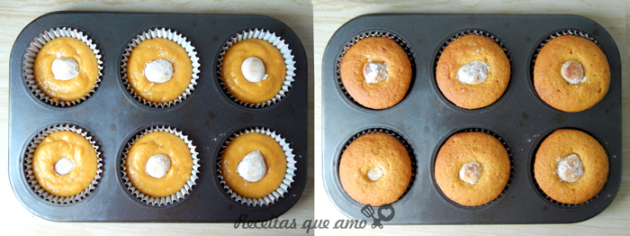 Cupcake de abóbora com beijinho