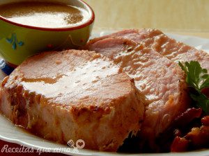Lombo assado com bacon