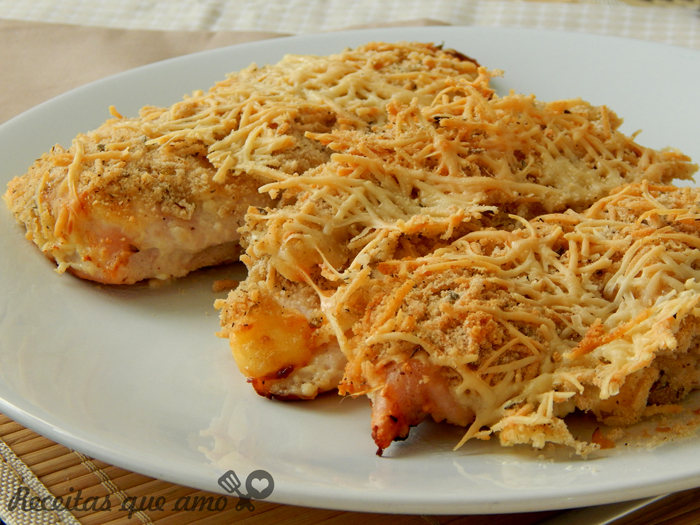 Frango assado crocante