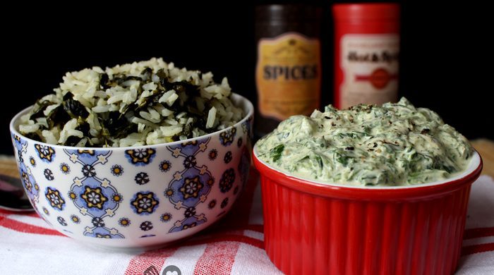 Duas receitas com espinafre