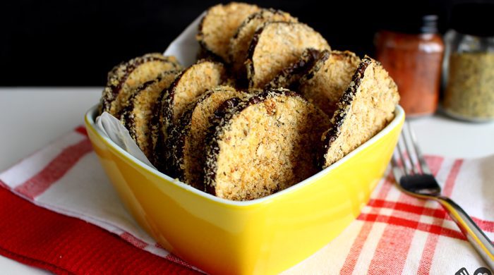 Berinjela de forno crocante