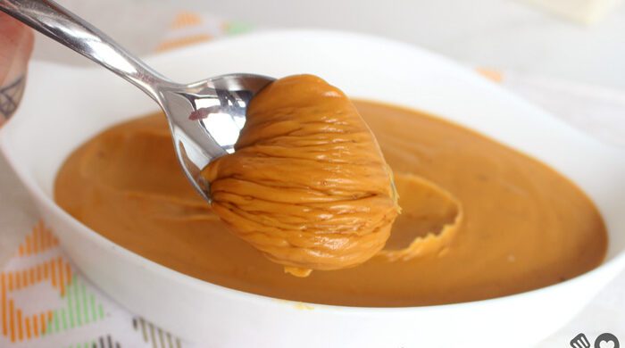 Creme de chocolate branco caramelizado