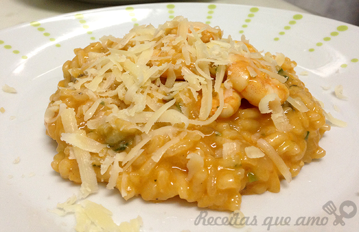 Risoto de camarão