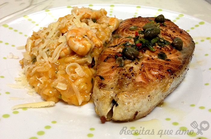 Risoto de camarão