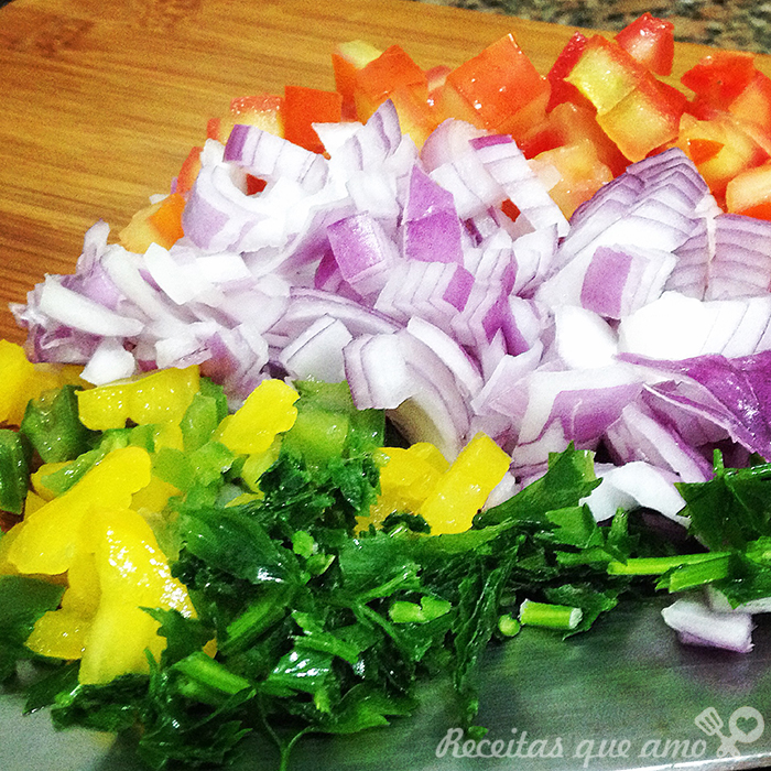 Salada de grão de bico