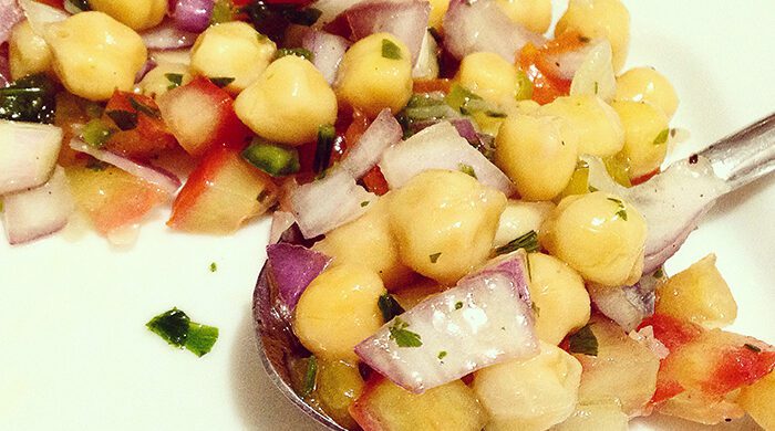 Salada de grão de bico