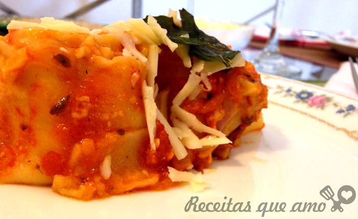 Rondeli com massa de lasanha Rondeli com massa de lasanha