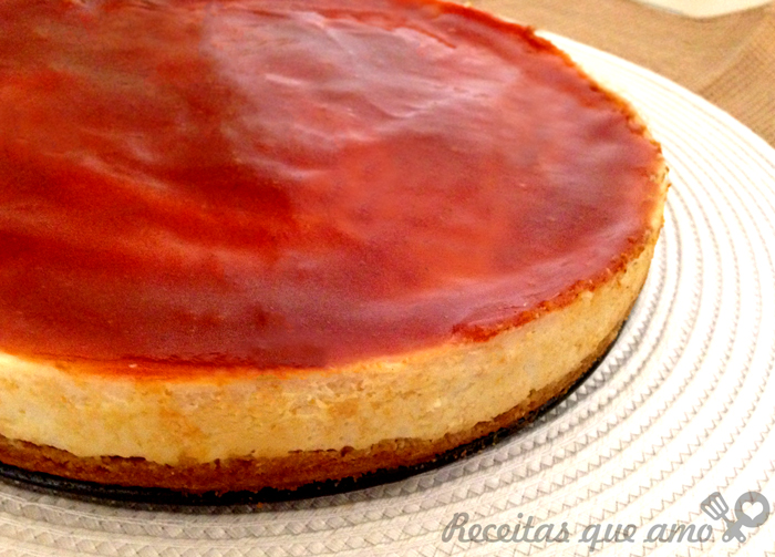 Cheesecake feito com ricota