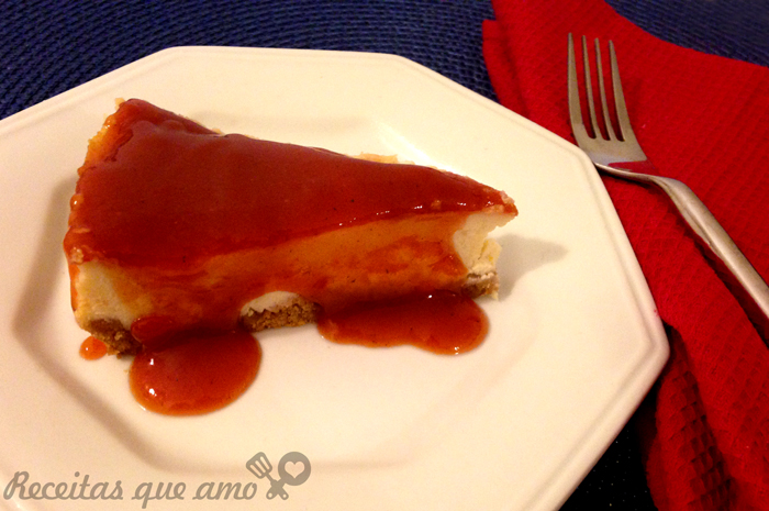 Cheesecake feito com ricota