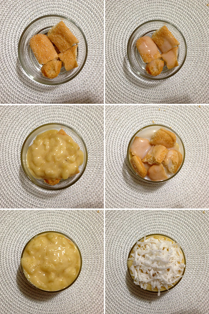 Pavê de abacaxi com coco