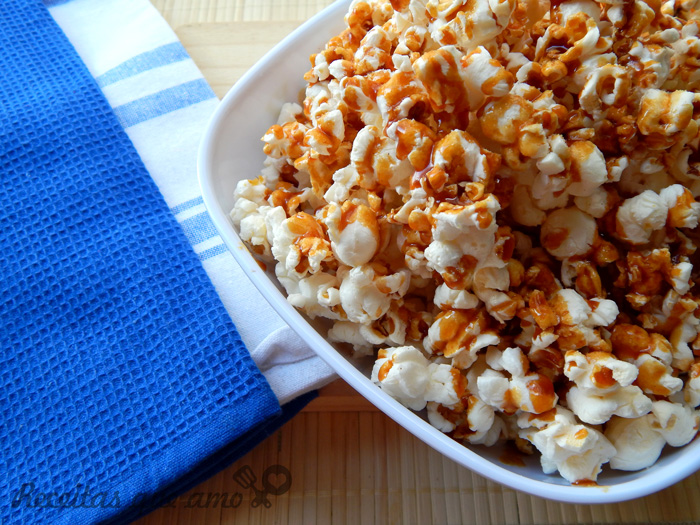 Pipoca com caramelo salgado