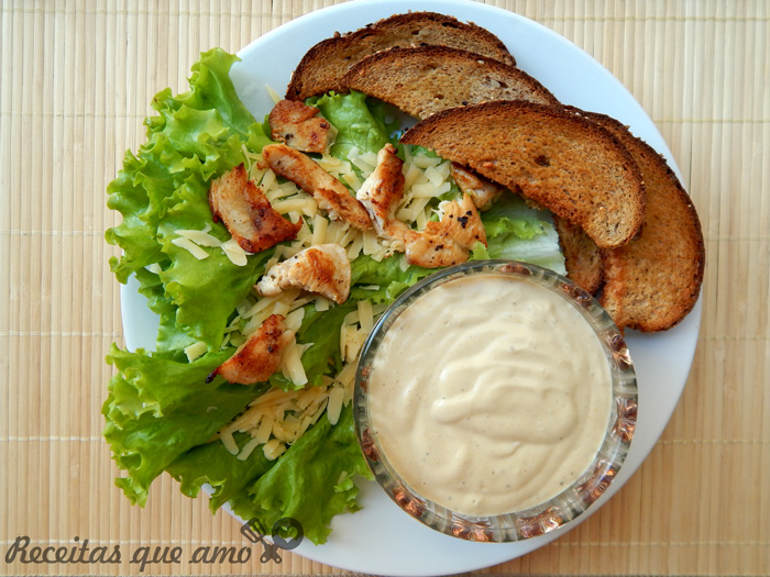 Salada Caesar do meu jeito