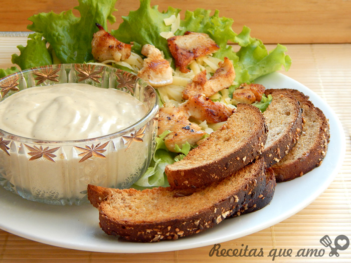 Salada Caesar do meu jeito