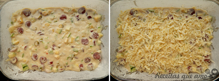 Torta de abobrinha com calabresa
