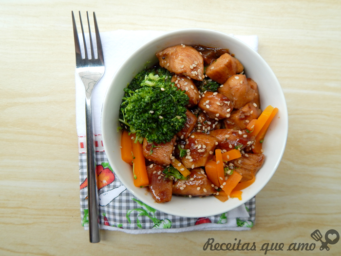Frango Teriyaki com vegetais