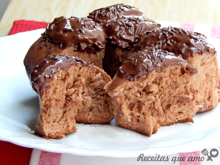 Pão doce de chocolate Pão doce de chocolate