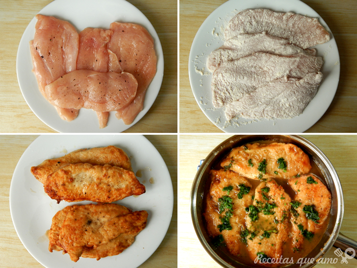 Frango ao molho de limão Frango ao molho de limão