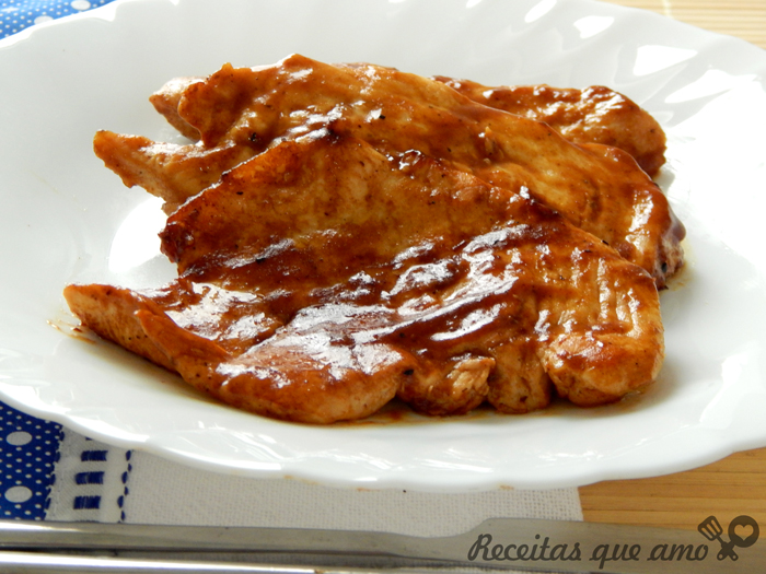 Frango com molho barbecue Frango com molho barbecue