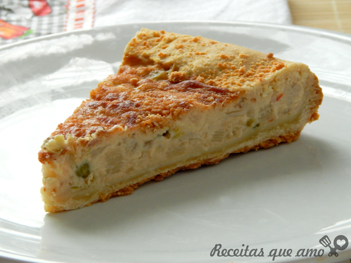 Torta de queijo com palmito