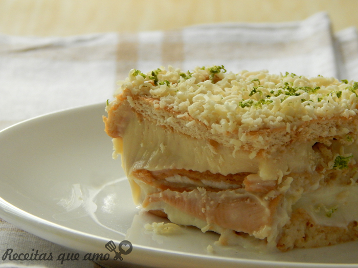 Pavê de limão e chocolate branco