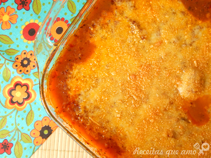 Polenta com carne moída Polenta com carne moída