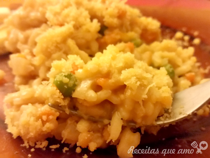 Risoto de cenoura com ervilha