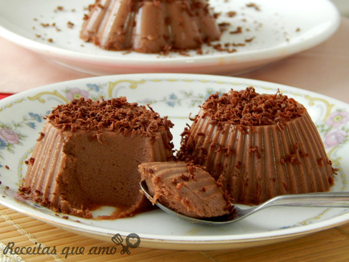 Flan de chocolate