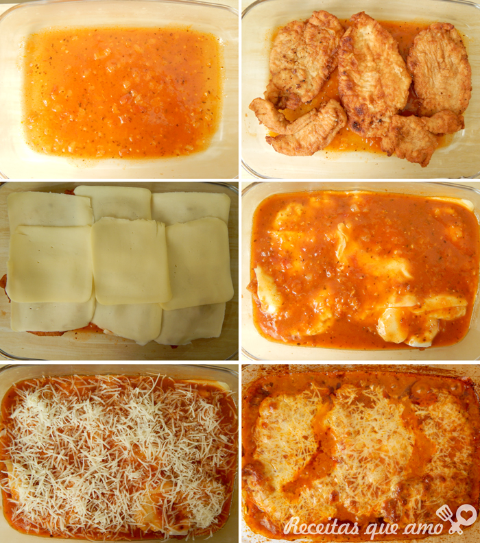 Filé de frango à parmegiana Filé de frango à parmegiana