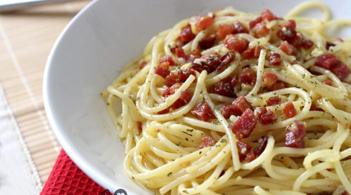 Receita de espaguete à carbonara