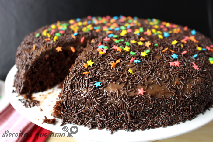 Bolo brigadeiro de liquidificador