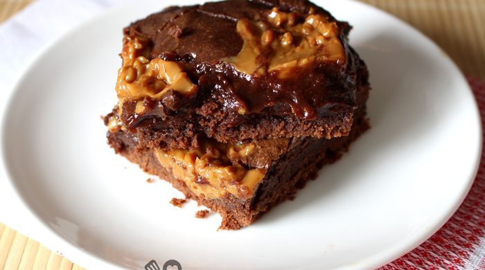 Brownie com doce de leite