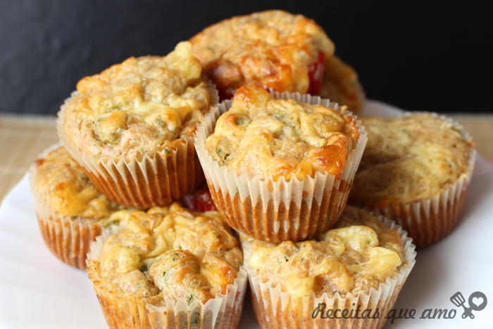 Muffin salgado vegetariano Muffin salgado vegetariano