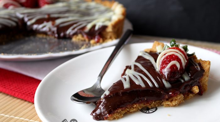Torta de morango com chocolate