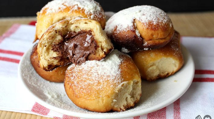 Pão de leite em pó com Nutella