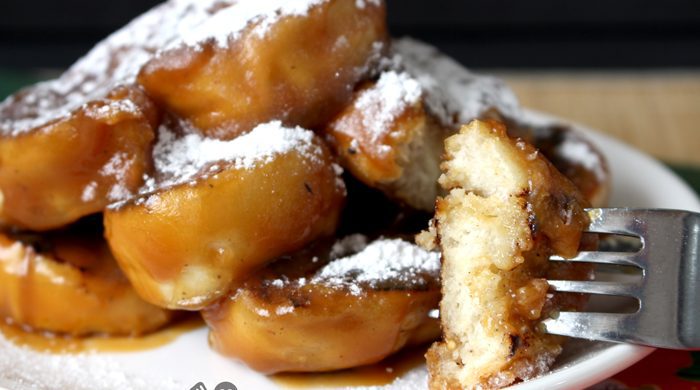 Rabanada com caramelo