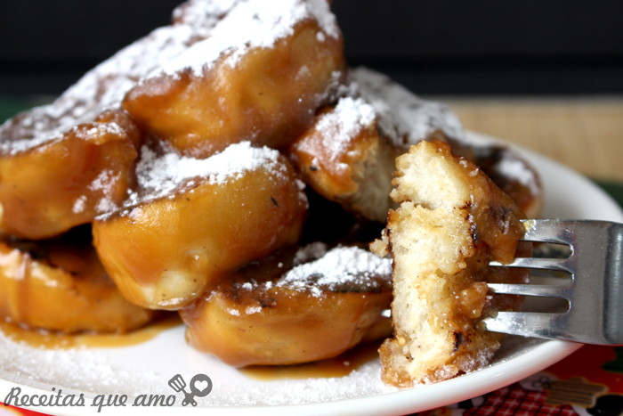 Rabanada com caramelo