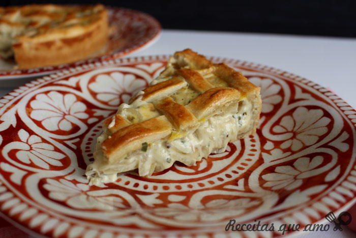 Torta cremosa de cebola