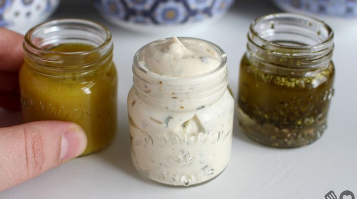 3 molhos de salada super fáceis