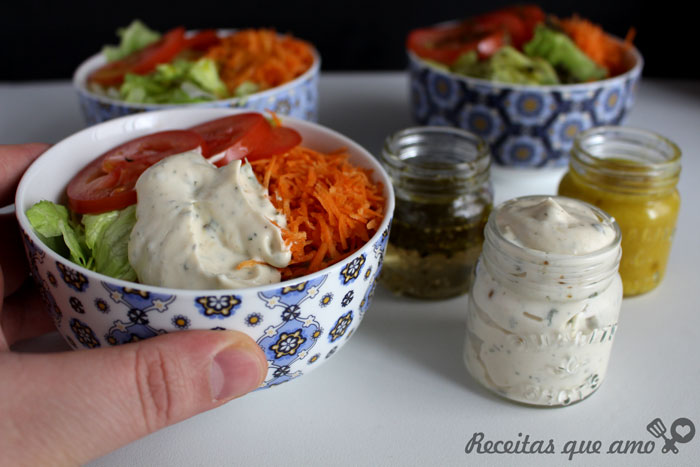 3 molhos de salada super fáceis