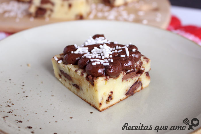 Brownie de leite em pó com chocolate