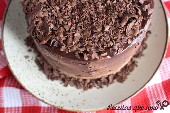 Bolo mousse de chocolate