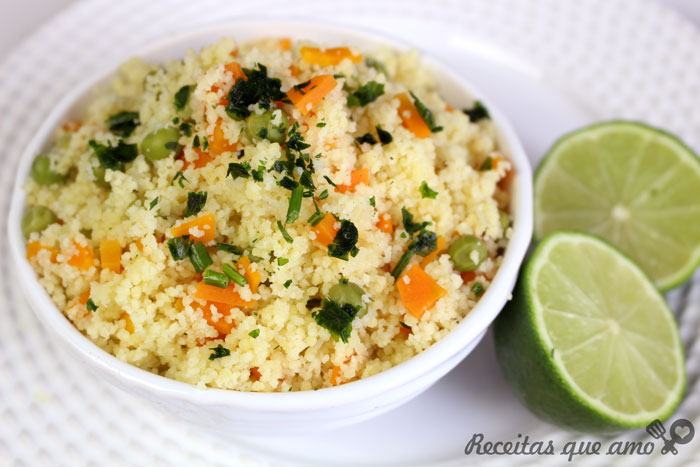 Cuscuz marroquino com vegetais