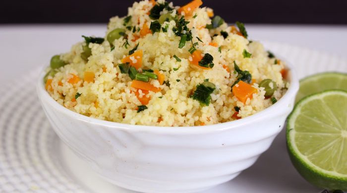 Cuscuz marroquino com vegetais