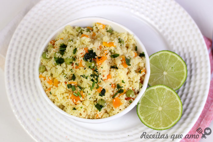 Cuscuz marroquino com vegetais
