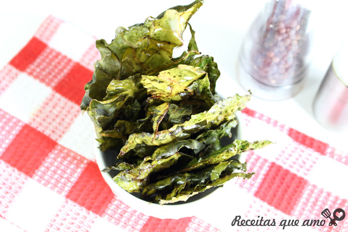 Chips de couve assada Chips de couve assada