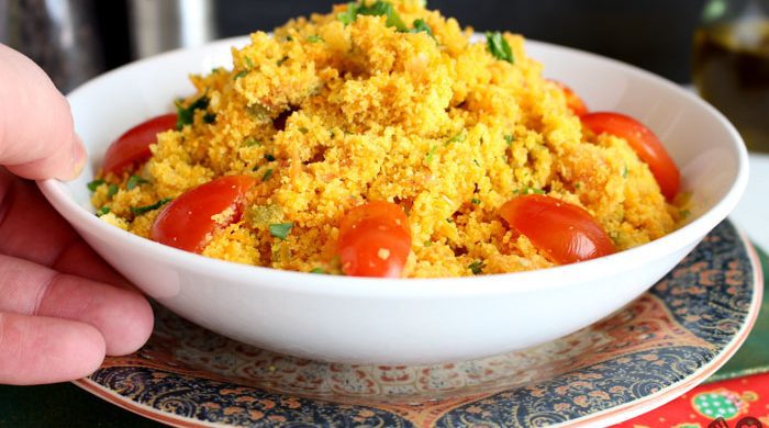 Farofa com vegetais