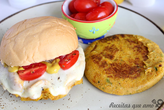 Hambúrguer vegetariano Hambúrguer vegetariano